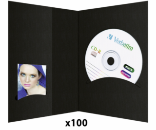 1x100 Daiber Folders with CD archieve, 10x15, black