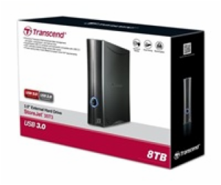 TRANSCEND externí HDD 3,5" USB 3.0 StoreJet 35T3, 8TB, Bl...