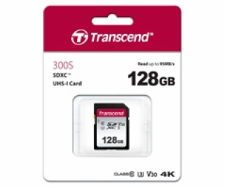 Transcend SDXC 300S        128GB Class 10 UHS-I U3 V30