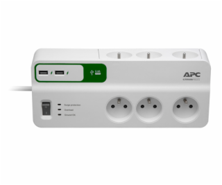 APC 6 outlets 5V 2 port USB charger 230V FR