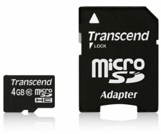 Transcend microSDHC          4GB Class 10 + SD-Adapter