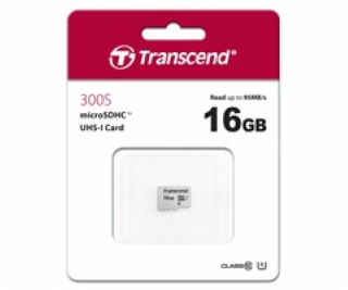 Transcend microSDHC 300S-A  16GB Class 10 UHS-I U1