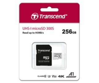 Transcend microSDXC 300S-A 256GB Class 10 UHS-I U3 V30 A1