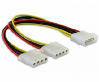 Delock Y napájací kábel Molex samec&gt; 2x Molex 4pin samica