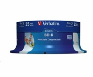 VERBATIM BD-R SL Datalife (25-pack)Blu-Ray/Spindle/6x/25G...