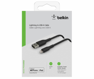 Belkin blesk Lade/Sync kabel 2m, ummantelt, mfi zert, cierna