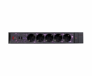 REV GAMER Multiple Socket 1,4m 5-fold 2xUSB incl. Color S...