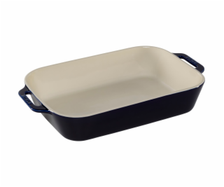 Staub Rectangular Dish Ceramic, dark blue, 34x24x7.6