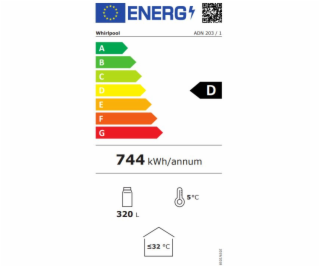 Whirlpool ADN 203/1 Jednodverová presklená vitrína