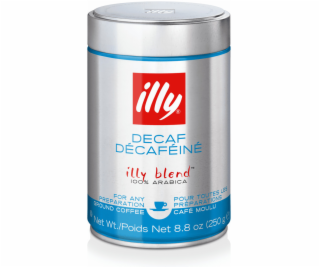 Káva Illy Decaffeinato 250 g mletá - modry pruh