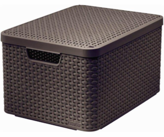 CURVER Úložný box RATTAN L, 44,5 x 24,8 x 33 cm, hnedý, 0...