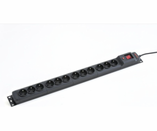 ARMAC Surge M12/16A Rack 19'' Čierny 1,5m 12-miestny exte...