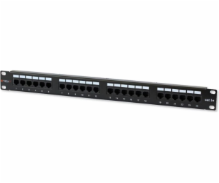 Techly 1U UTP 24xR J45 Cat.5e, patch panel