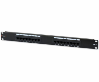 Techly 1U UTP 16xR J45 Cat.6 Patch panel