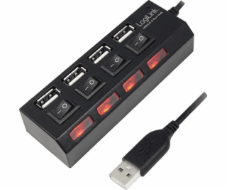 LogiLink 2.0 USB HUB 4-porty s prepínačom UA0128