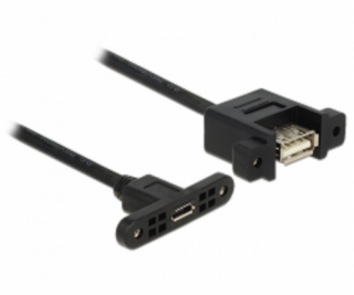 Delock kabel USB 2.0 Micro-B samice přišroubovatelná > US...