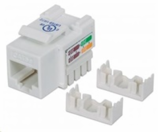 Intellinet Cat5e Keystone Jack, UTP, White, Punch-down