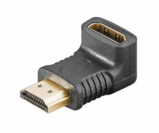 Redukce HDMI A(M) - HDMI A(F) lomená dolů, zlacené konektory