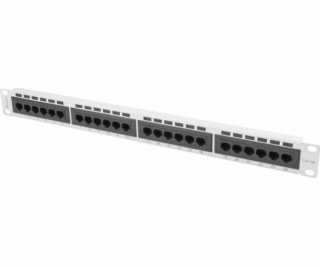 Patch Panel 24 Port 1U Kat.5E szary 