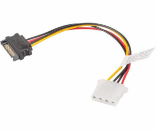 Kabel SATA zasilający - Molex M/F 15cm 