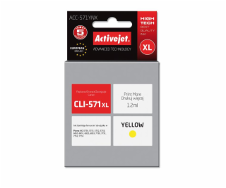 Activejet ACC-571YNX ink for Canon printer; Canon CLI-571...