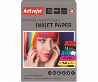 Activejet AP6-260GR200 photo paper for ink printers; A6; ...