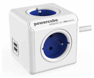 Zásuvka prodluž. PowerCube EXTENDED USB, Blue, 4 rozbočka...