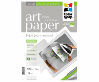 COLORWAY nažehlovací papír/ na světlý textil/ 120g/m2, A4...