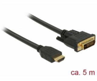 Delock Kabel HDMI na DVI 24+1 obousměrný 5 m