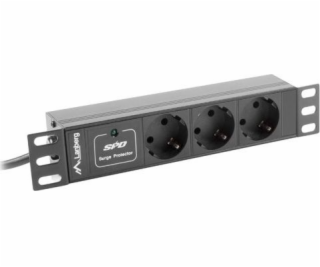 LANBERG POWER STRIP 10 RACK (1U 16A 3X SHUKO)