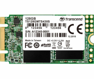 TRANSCEND Industrial SSD MTS430S 128GB, M.2 2242, SATA II...