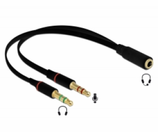 Delock Náhlavní adaptér 1 x 3,5 mm 4 pin Stereo jack sami...