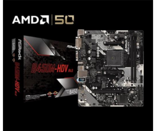 ASRock MB Sc AM4 B450M-HDV R4.0, AMD B450, 2xDDR4, VGA, mATX