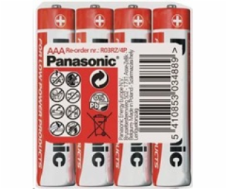 PANASONIC Zinkouhlíkové baterie Red Zinc R03RZ/4P AAA 1,5...