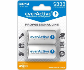 Rechargeable batérie everActive Ni-MH R14 C 5000 mAh Prof...