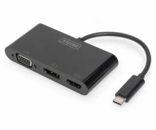 USB-C 3in1 Triple Monitor Adapter HDMI, DP, VGA