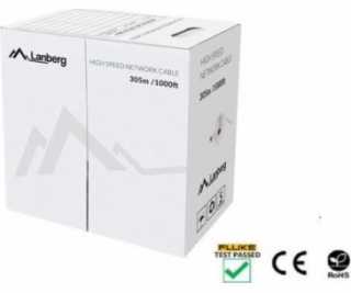 LANBERG CABLE UTP CAT.5E 305M WIRE CU GRAY FLUKE