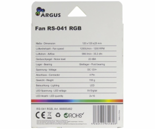 Argus RS-041 RGB 120x120x25, Gehäuselüfter