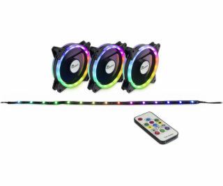 Argus RGB-Fan Set RS-04 120x120x25, Gehäuselüfter