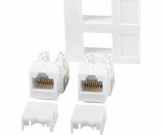 Lanberg ZÁSUVKA 45X45 2X RJ45 + KEYSTONE KAT. 6 UTP WHITE...