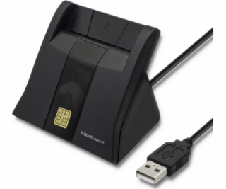 Čítačka ID kariet Qoltec Smart Chip | USB 2.0 | Plug Play...