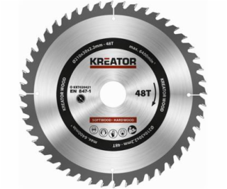 Pilový kotouč Kreator KRT020421 na dřevo 210mm, 48T