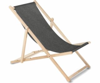 Classic beech deckchair GreenBlue GB183M Melange black