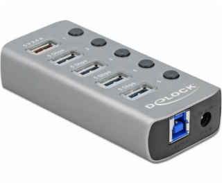 Delock USB 3.2 Gen 1 Hub mit 4 Ports + 1 Schnellladeport,...