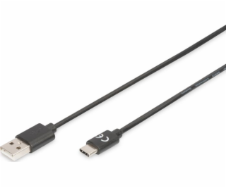 Digitus Připojovací kabel USB C na A  1,0 m, 3A, 480 MB, ...