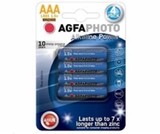 AgfaPhoto Power alkalická baterie LR03/AAA, blistr 4ks