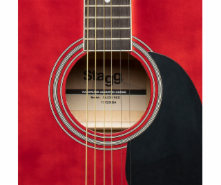 Stagg SA20D RED, akustická kytara typu Dreadnought