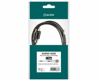 AV:link Precision kabel Jack 3.5mm stereo samec 2x RCA sa...