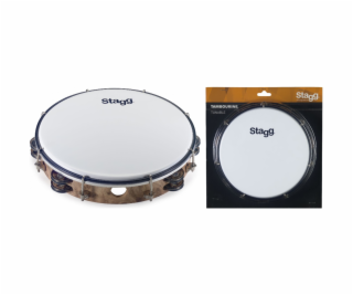 Stagg TAB-210P/WD, dvouřadá laditelná tamburína, 10 