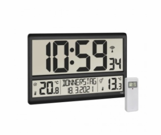 TFA 60.4521.01 XL Radio Clock with Indoor/Outdoor Tempera...